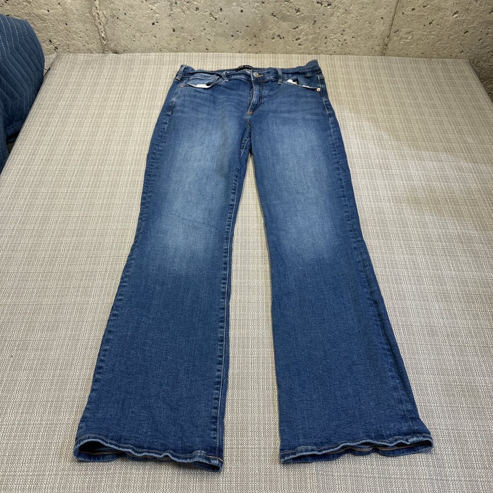 GAP Universal Baby Boot Jeans Womens 14/32R Medium‎ Wash Blue High Rise